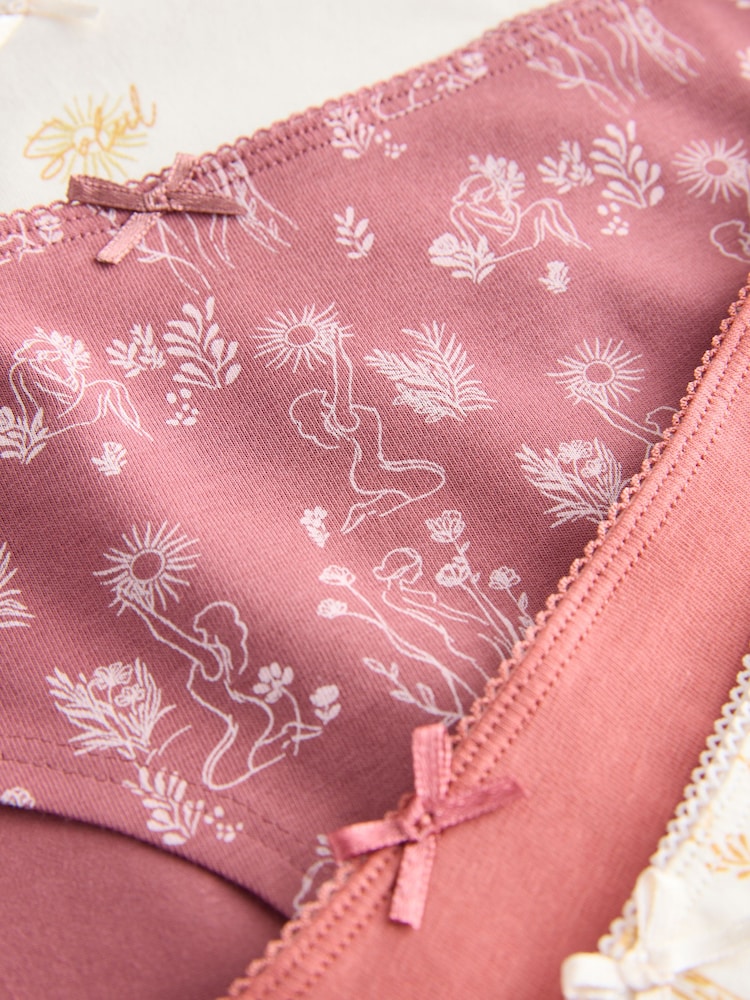 Bordeauxrød - Cotton Rich Knickers 5 Pakke - Billede 8 af 8