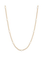 Lauren Ralph Lauren Gold Tone 16" Station Pearl Collar Necklace - Image 1 of 3