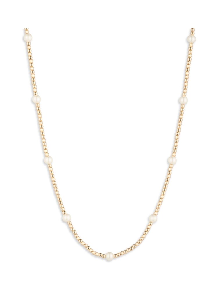 Lauren Ralph Lauren Gold Tone 16" Station Pearl Collar Necklace - Image 1 of 3