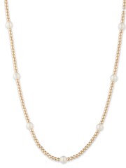 Lauren Ralph Lauren Gold Tone 16" Station Pearl Collar Necklace - Image 2 of 3