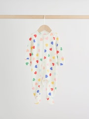 Blue/White Two Way Zip Baby Sleepsuit 3 Pack (0mths-2yrs) - Image 3 of 13