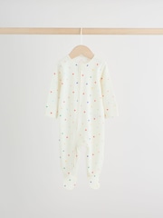 Blue/White Two Way Zip Baby Sleepsuit 3 Pack (0mths-2yrs) - Image 5 of 13