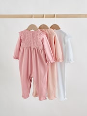 粉色 - 嬰童連身睡衣 3 件裝（0-2 歲） - 圖片 5/12