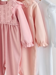 粉色 - 嬰童連身睡衣 3 件裝（0-2 歲） - 圖片 7/12