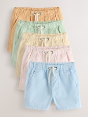 Orange/Yellow/Green/Pink/Blue - پل آن شارٹس 5 پیک (3ماہ-7سال) - تصویر 1 از 9