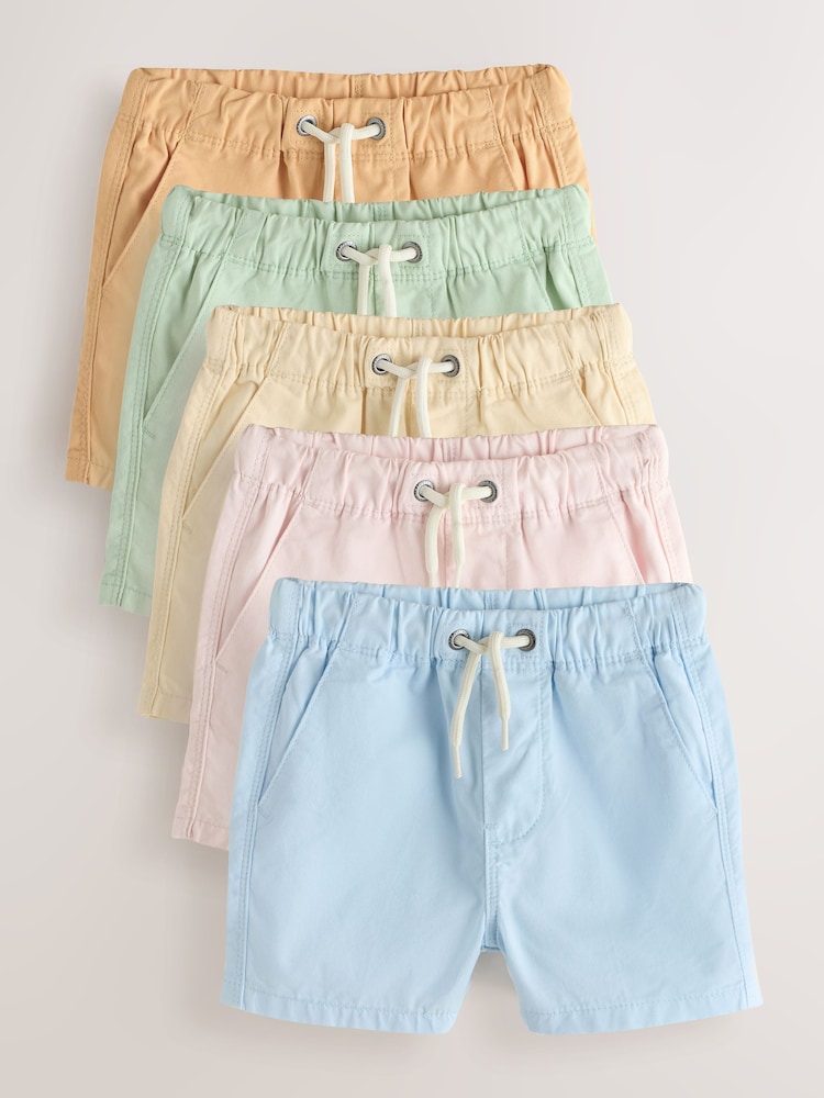 Orange/Yellow/Green/Pink/Blue - پل آن شارٹس 5 پیک (3ماہ-7سال) - تصویر 1 از 9