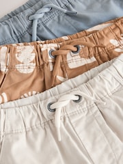 Blue/Neutral/Orange - 拉链短裤 3 包（3个月-7年） - 8的图像6｝