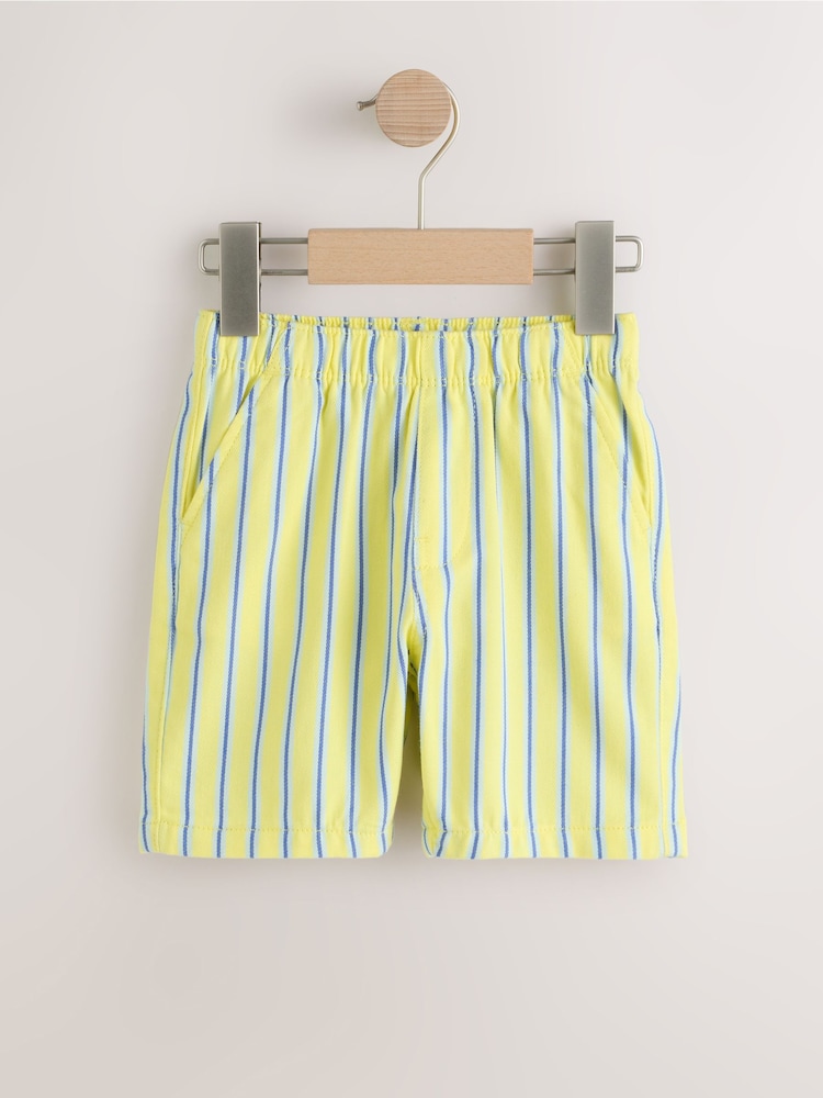 Yellow Stripe Pull On Jorts Shorts (3mths-7yrs) - Image 1 of 4