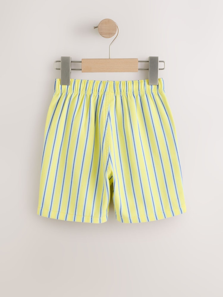 Yellow Stripe Pull On Jorts Shorts (3mths-7yrs) - Image 2 of 4