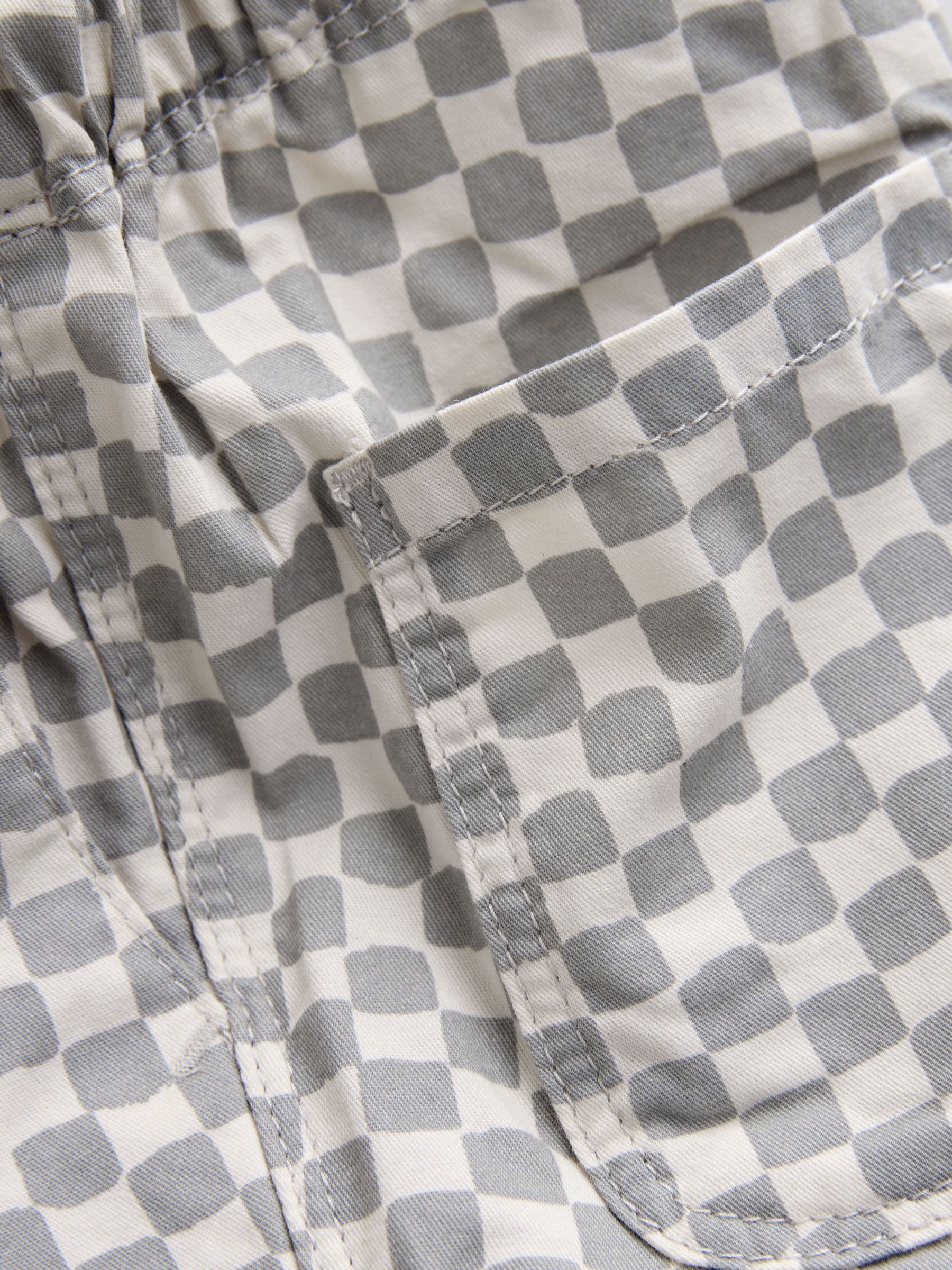 Buy Neutral Checkerboard Pull On Shorts (3mths-7yrs) from Next USA