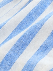 ネイビー / ブルー ストライプ - リネン混 ショートパンツ 2 枚組（3か月～7歳） - 画像 6 / 6