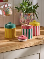 Lucy Tiffney Set of 3 Striped Storage Jars - Bilde 1 av 3