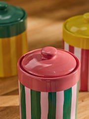 Lucy Tiffney Set of 3 Striped Storage Jars - Bilde 2 av 3