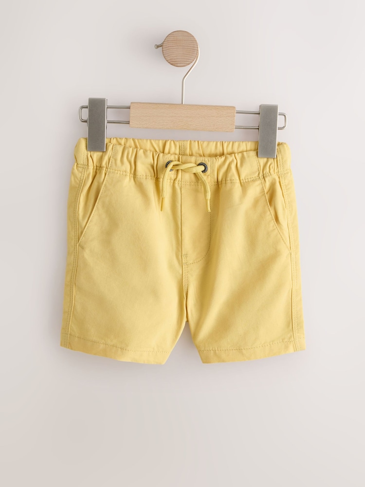 Blue/Neutral/Yellow Pull On Shorts 3 Pack (3mths-7yrs) - Image 2 of 7