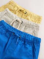 Blue/Neutral/Yellow Pull On Shorts 3 Pack (3mths-7yrs) - Image 6 of 7