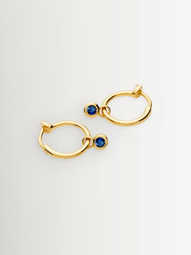 Missoma Gold Tone Tennis Charm Mini Hoop Earrings - Image 1 of 6 Missoma Gold Tone Tennis Charm Mini Hoop Earrings - Image 1 of 6