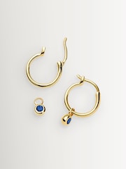 Missoma Gold Tone Tennis Charm Mini Hoop Earrings - Image 2 of 6