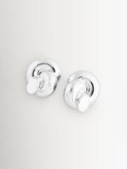 Missoma Silver Tone Lucy Williams Knot Oversized Stud Earrings - Image 1 of 1