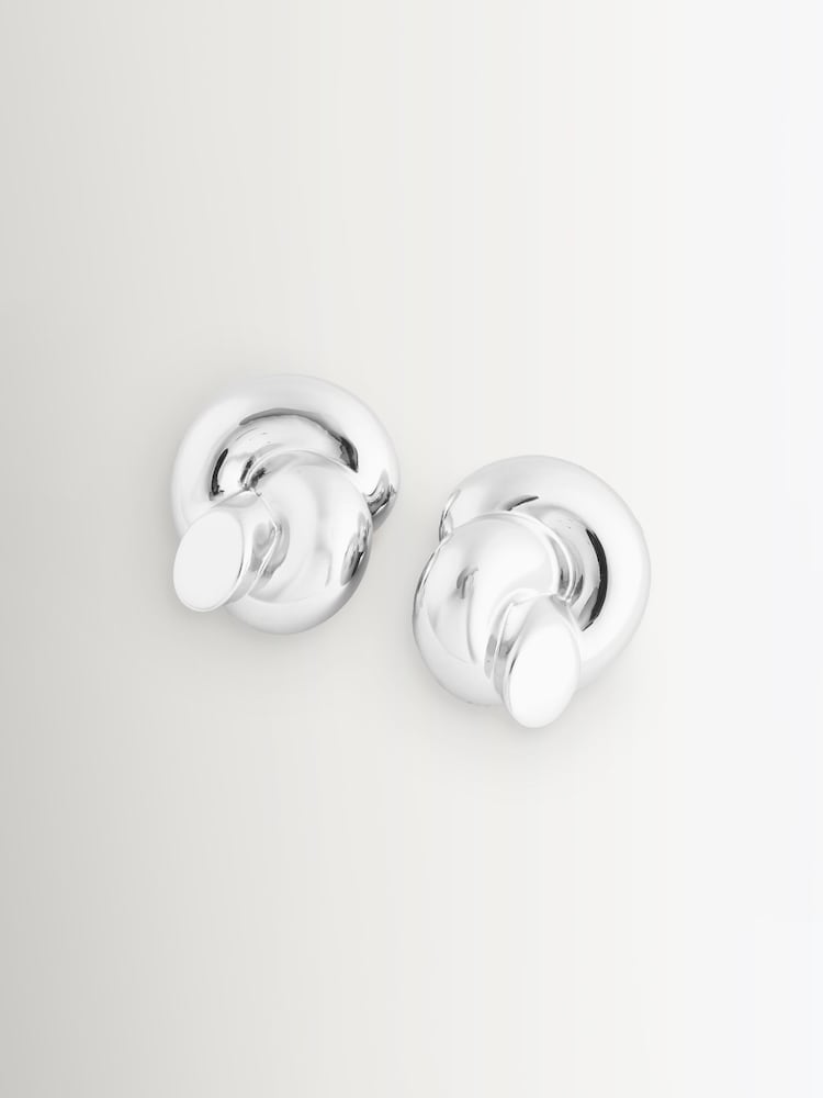 Missoma Silver Tone Lucy Williams Knot Oversized Stud Earrings - Image 1 of 1