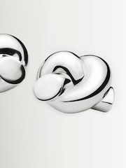 Missoma Silver Tone Lucy Williams Knot Oversized Stud Earrings - Image 2 of 3