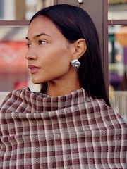 Missoma Silver Tone Lucy Williams Knot Oversized Stud Earrings - Image 3 of 3