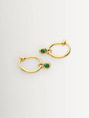 Missoma Gold Tone Tennis Charm Mini Hoop Earrings - Image 1 of 6