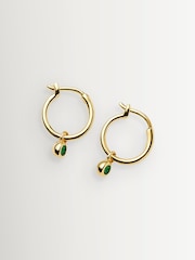 Missoma Gold Tone Tennis Charm Mini Hoop Earrings - Image 4 of 6
