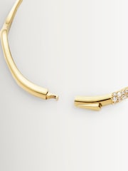 Missoma Gold Tone Molten Snow Ripple Hinged Bangle - Image 4 of 4