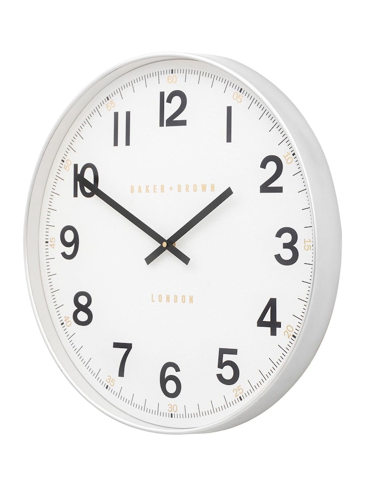 Gallery Home Chrome Whitmore Wall Clock 50cm - Image 2 of 5