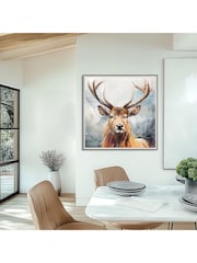 Art Marketing Blue Brown Looking On Wall Art - Image 1 of 4