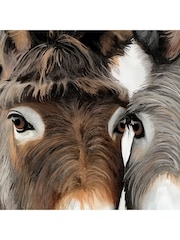 Art Marketing Set of 2 Brown Grey Eey and Ore and Abe and Lincoln Wall Art - Image 2 of 4
