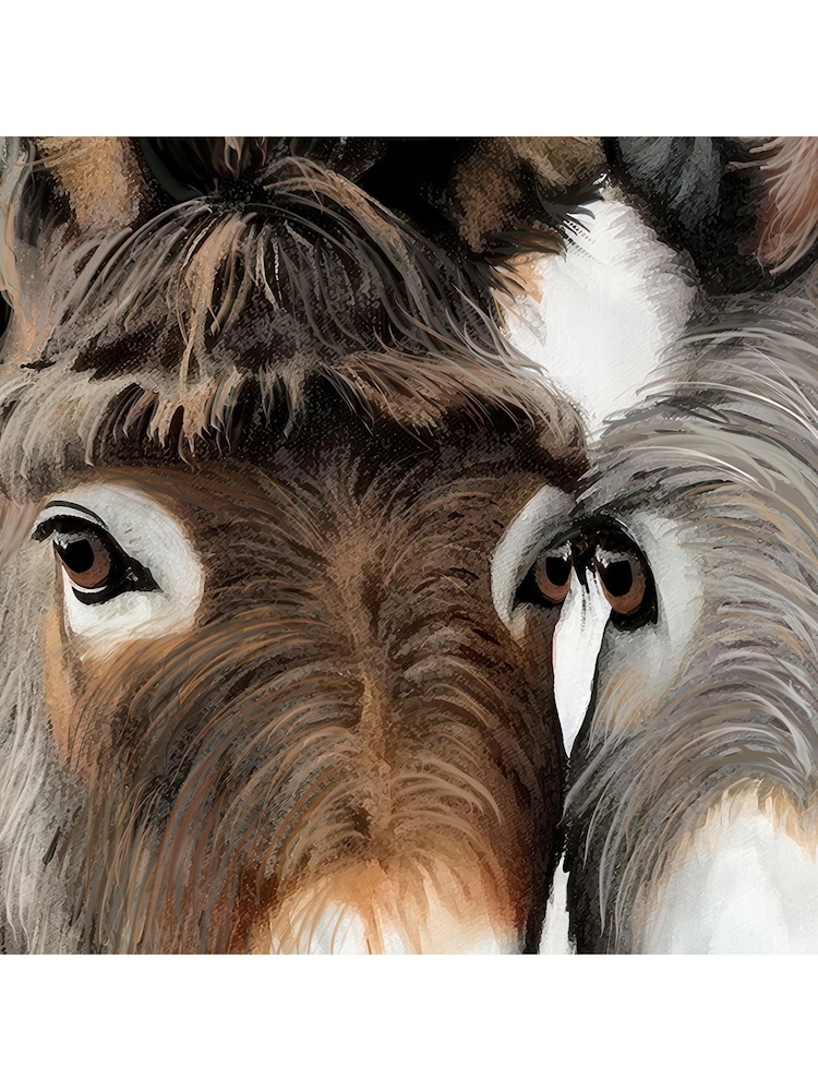 Art Marketing Set of 2 Brown Grey Eey and Ore and Abe and Lincoln Wall Art - Image 2 of 4
