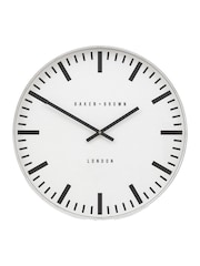 Gallery Home Light Wood Longstone Clock Chrome 50cm - Image 1 of 5