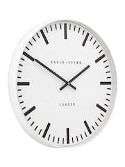 Gallery Home Light Wood Longstone Clock Chrome 50cm - Image 2 of 5