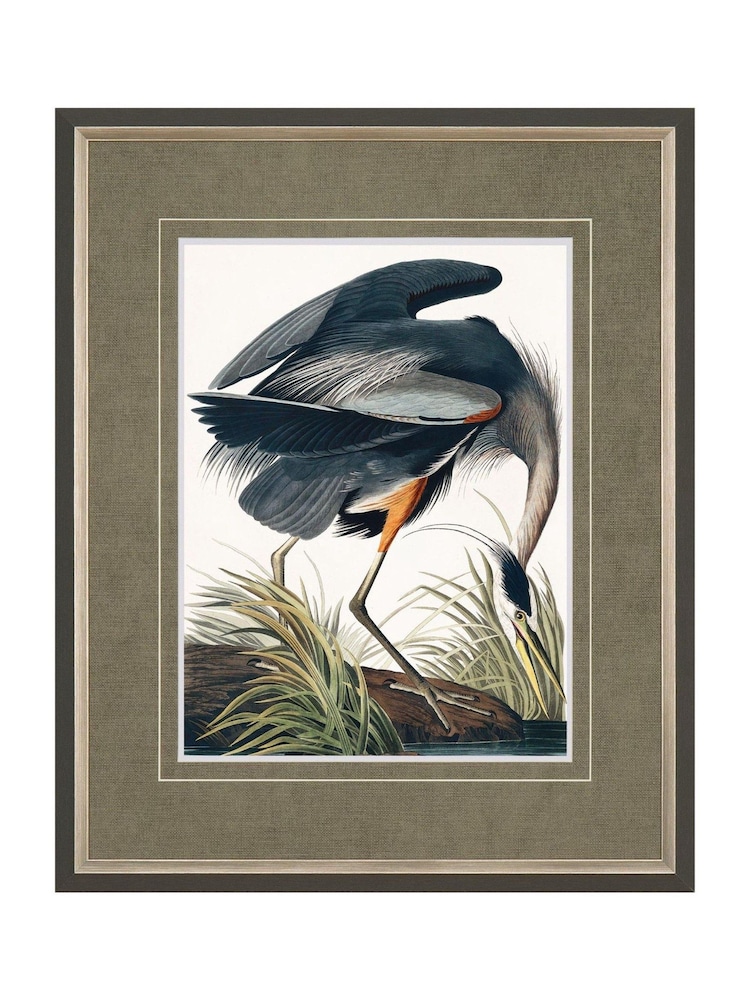 Art Marketing Multicoloured Small Vintage Heron Wall Art - Image 4 of 4