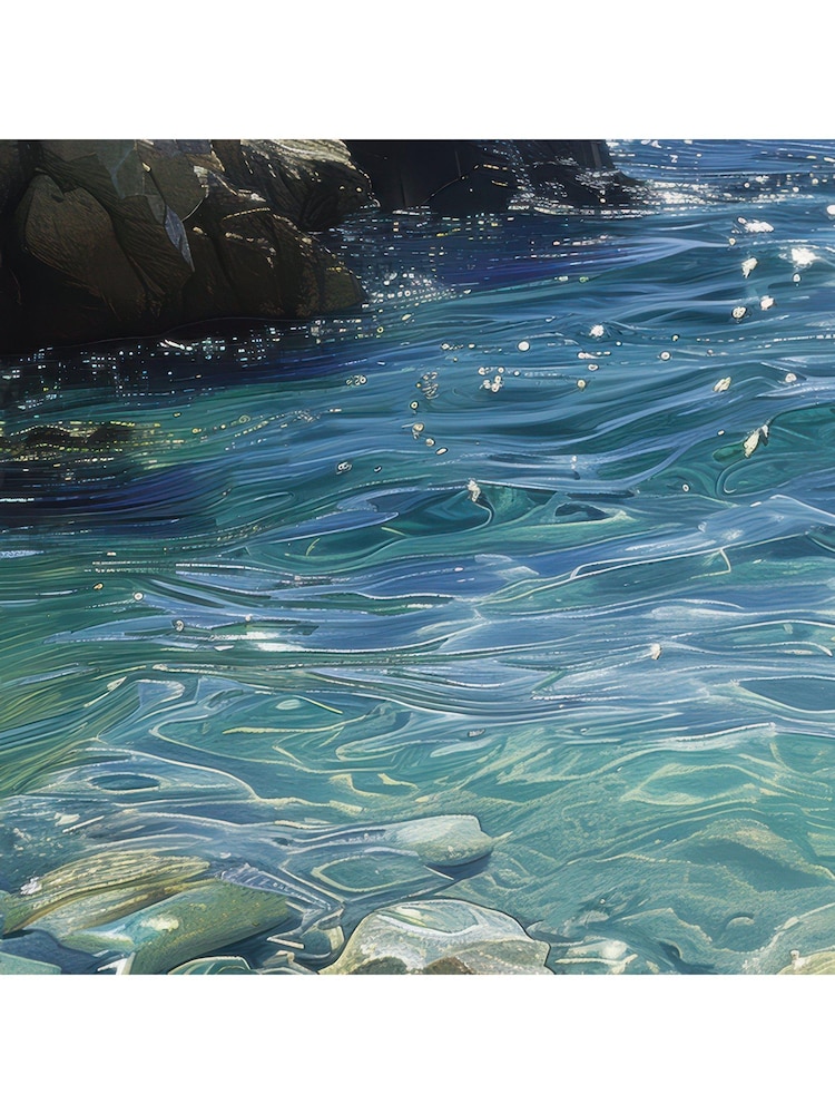 Art Marketing Blue Crystal Waters Wall Art - Image 2 of 5 Art Marketing Blue Crystal Waters Wall Art - Image 2 of 5