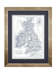 Art Marketing Blue The British Isles Wall Art - Image 4 of 4