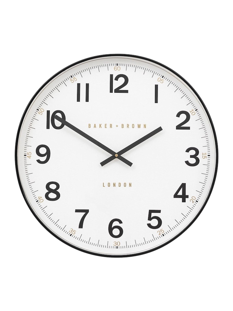 Gallery Home Black Whitmore Wall Clock 50cm - Image 1 of 5