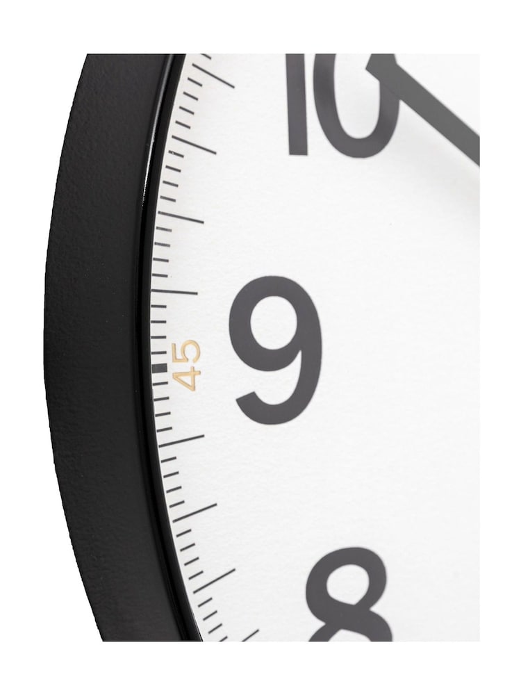 Gallery Home Black Whitmore Wall Clock 50cm - Image 2 of 5