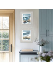 Art Marketing Set of 2 Blue White Sails and Making Waves Wall Art - Image 1 of 4