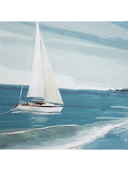 Art Marketing Set of 2 Blue White Sails and Making Waves Wall Art - Image 2 of 4