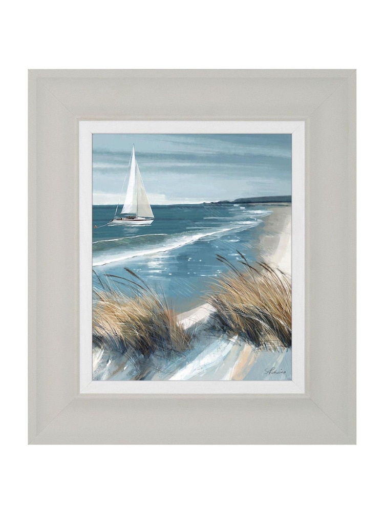 Art Marketing Set of 2 Blue White Sails and Making Waves Wall Art - Image 4 of 4