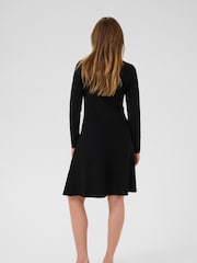 Kaffe KAmalina Long Sleeve Knit Black Dress - Image 2 of 6