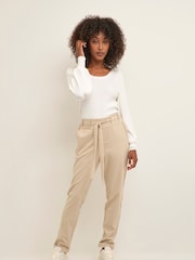 Kaffe Dora Round Neck Long Sleeve White Jumper - Image 3 of 6
