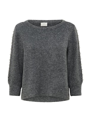 Kaffe Grey KAbetty Long Sleeve Jumper - Image 5 of 6