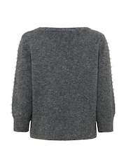 Kaffe Grey KAbetty Long Sleeve Jumper - Image 6 of 6