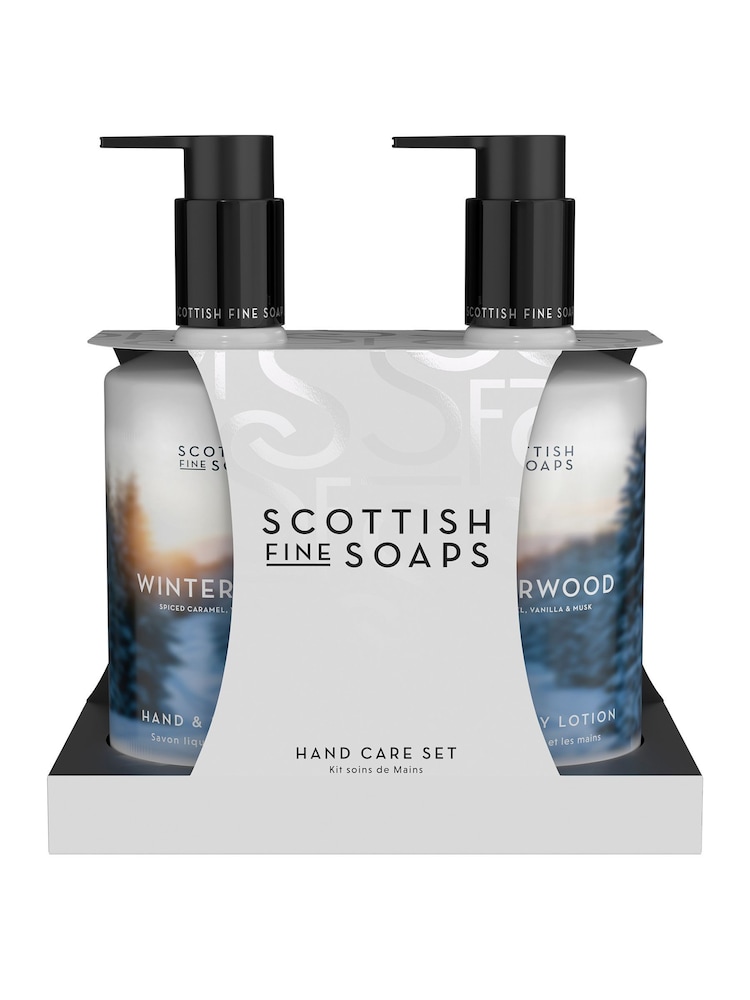 Scottish Fine Soaps Winterwood Hand Care Gift Set 300ml - Image 1 of 2 Scottish Fine Soaps Winterwood Hand Care Gift Set 300ml - Image 1 of 2