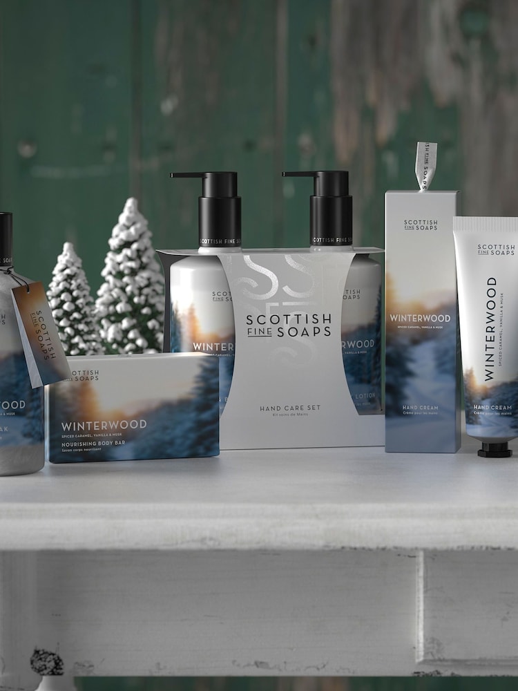 Scottish Fine Soaps Winterwood Hand Care Gift Set 300ml - Image 2 of 2 Scottish Fine Soaps Winterwood Hand Care Gift Set 300ml - Image 2 of 2