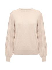 Kaffe Natural Lone Long Pleated Sleeve Jumper - Image 5 of 6