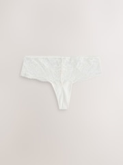 Pink/Green/Cream Hipster Thong Lace Knickers 3 Pack - Image 11 of 13